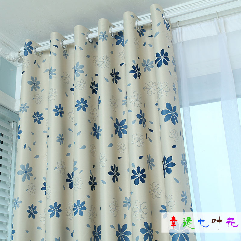 Thickened physical shading heat insulation curtain cloth custom bedroom living room Balcony bay window curtain finished special clearance