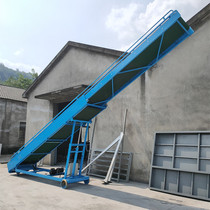  Electric upstairs handling and unloading artifact Downstairs telescopic belt conveyor hill climbing machine Belt conveyor Hill climbing conveyor belt