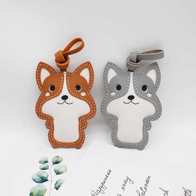 Kirki Dog Hangpin Leather Material Pack Diy Leather Semi-Finished Squirrel Package Trailer Hanging Customized Scrap