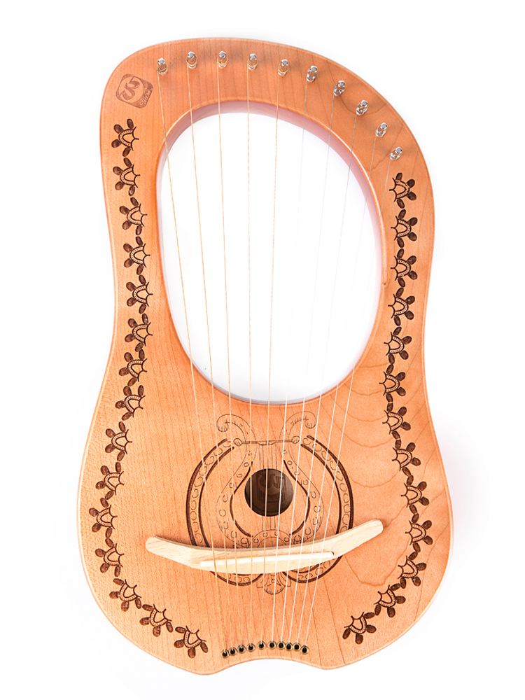 Walterley 16 струн винтаж Маленькая арфа 箜篌 греческая лира 7-струнный ...