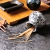 Hộp đựng tăm bằng sứ đen kiểu Nhật Bản đá khô lọ nhỏ gia dụng sáng tạo cá tính retro bộ đồ ăn chai sứ với đồ trang trí - Trang trí nội thất