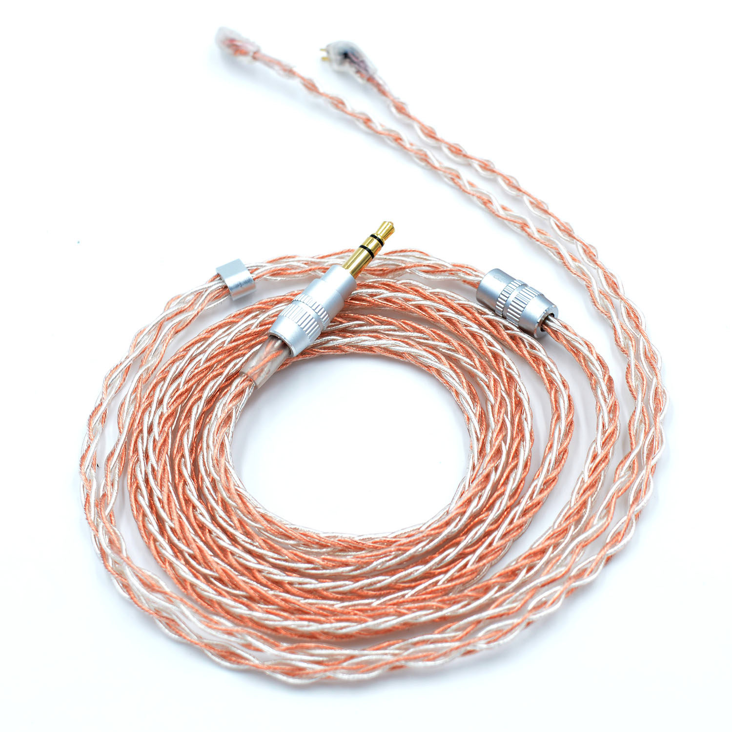 BQEYZ 8 core custom headphone diy single crystal copper silver plated hybrid upgrade wire