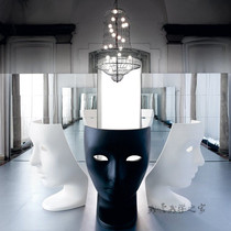 Creative fashion styling seat FRP mask chair Mall hotel balcony lounge chair special-shaped art decoration chair