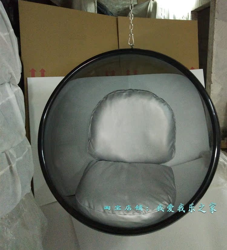 Nghệ thuật thiết kế nội thất sáng tạo bong bóng ghế không gian màu đen ghế treo acrylic treo giỏ đu giải trí bán cầu ghế - Đồ nội thất thiết kế ghe chiavari giá rẻ