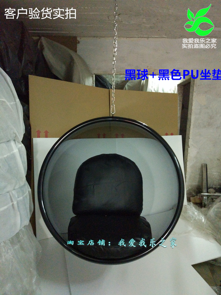 Nghệ thuật thiết kế nội thất sáng tạo bong bóng ghế không gian màu đen ghế treo acrylic treo giỏ đu giải trí bán cầu ghế - Đồ nội thất thiết kế ghe chiavari giá rẻ