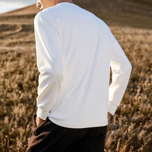 Хлопковый демисезонный лонгслив, толстовка, с вышивкой