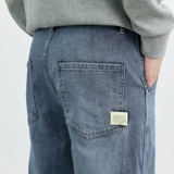 WOOG2005 Эластичные мягкие синие джинсы для отдыха, демисезонные штаны