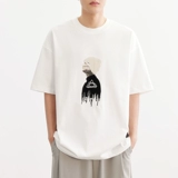 Летняя быстросохнущая шелковая черная футболка с коротким рукавом, с вышивкой, свободный крой, короткий рукав