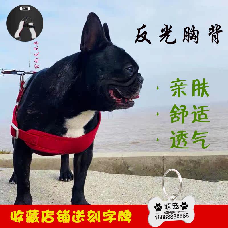 Dog chest holding baby bag traction rope vest type baby holding bag light reflective rope corgi method bucket small and medium dog walking dog anti-lost