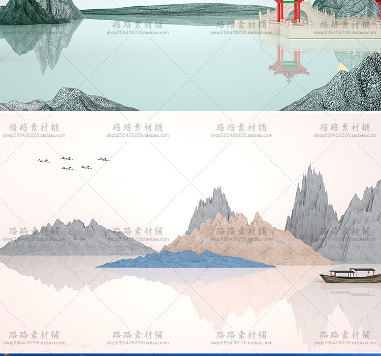 模型-C4D国潮场景模型精选集，110个C4D文件+PSD文件+JPG预览图插图21小新卖蜡笔