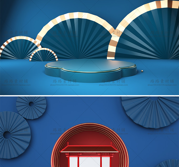 模型-C4D国潮场景模型精选集，110个C4D文件+PSD文件+JPG预览图插图47小新卖蜡笔