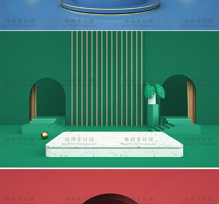 模型-C4D国潮场景模型精选集，110个C4D文件+PSD文件+JPG预览图插图57小新卖蜡笔