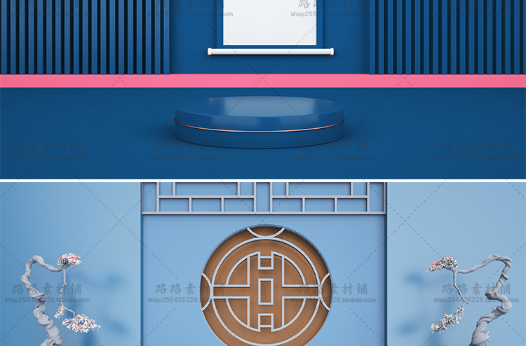 模型-C4D国潮场景模型精选集，110个C4D文件+PSD文件+JPG预览图插图27小新卖蜡笔