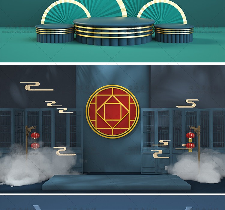 模型-C4D国潮场景模型精选集，110个C4D文件+PSD文件+JPG预览图插图75小新卖蜡笔