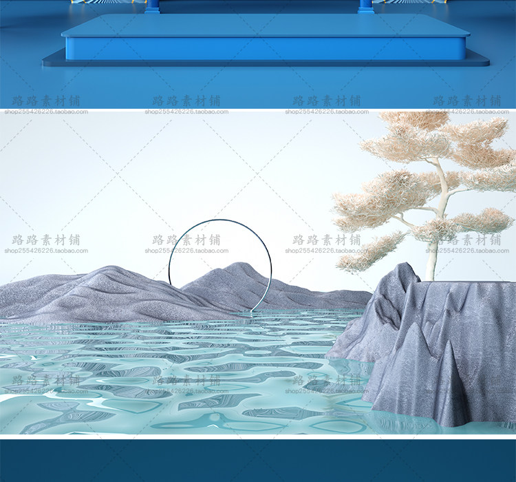 模型-C4D国潮场景模型精选集，110个C4D文件+PSD文件+JPG预览图插图63小新卖蜡笔