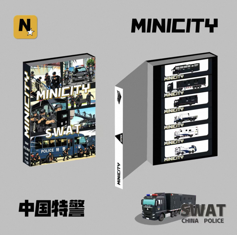 [in Stock] N Scale Minicity Fire and Swat Team Set