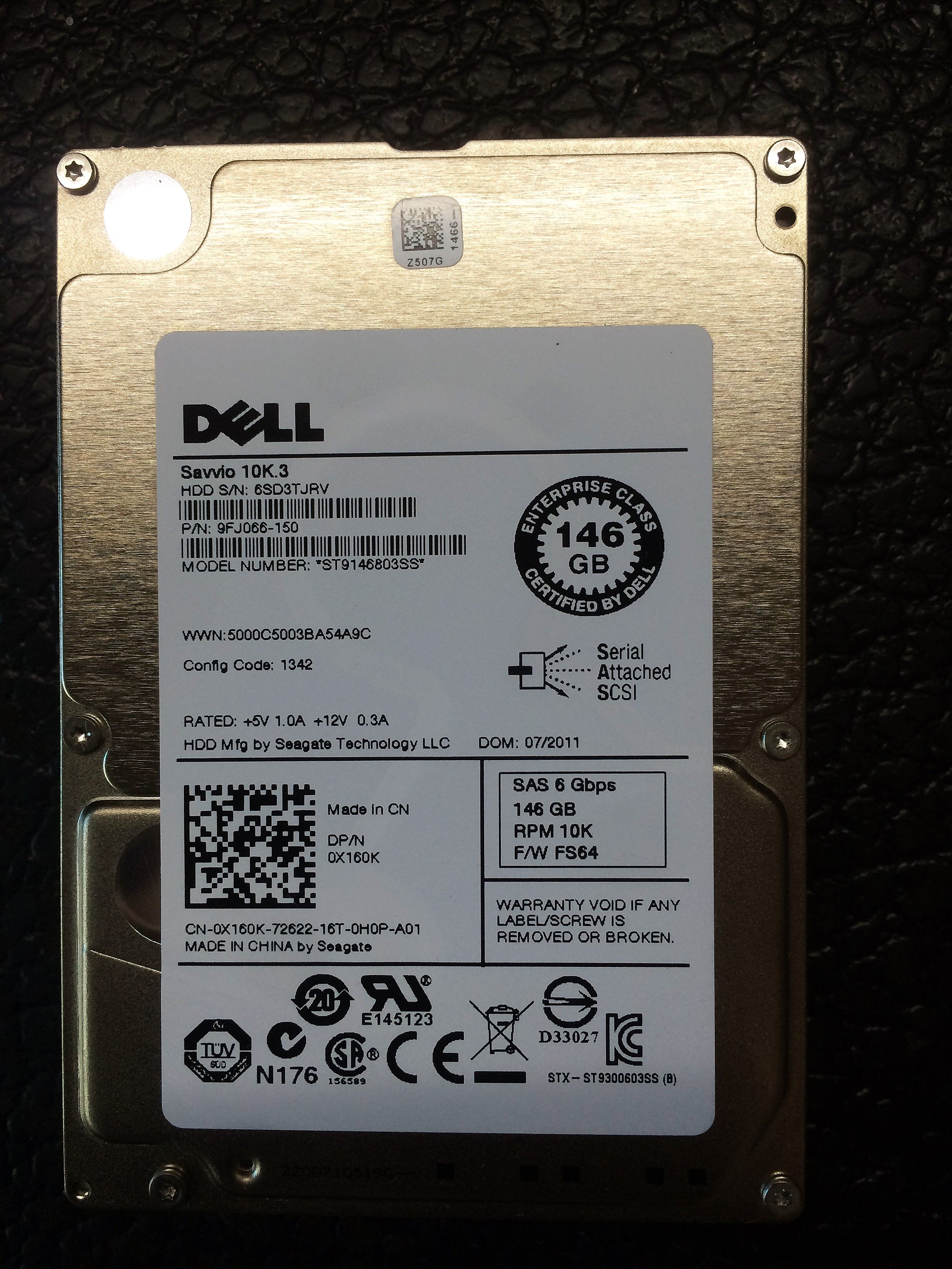 Dell Dell ST9146803SS 146G SAS 10k 2 5 inch server hard disk