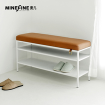 Maifan modern simple household shoe stool Light luxury rectangular shoe stool Wrought iron multi-function sitting shoe cabinet
