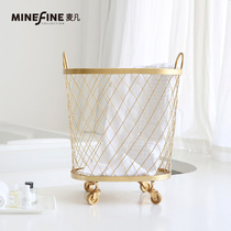 Maifan Nordic Wrought iron toy clothes storage basket Bathroom dirty clothes basket Laundry basket Laundry Lou dirty clothes basket Household