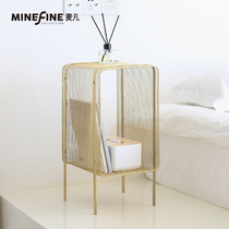 Maifan Nordic wrought iron shelf Bedroom Living room Bedroom modern simple storage shelf Floor-to-ceiling bookshelf