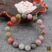 (Runxin) Sichuan Liangshan salt source agate bracelet colorful agate pure natural non-optimized men and women