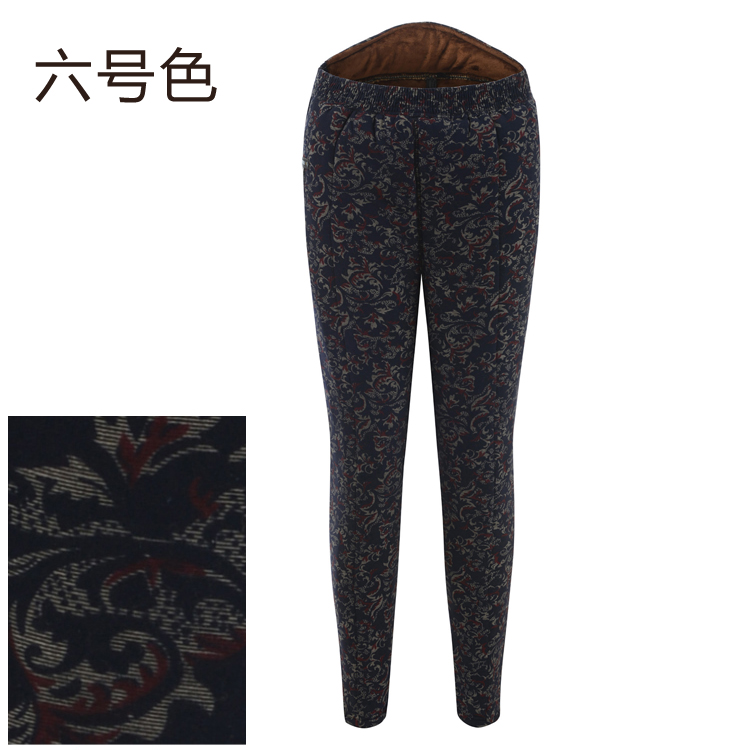 Quần cotton nữ trung niên mùa đông eo cao bà ngoại dày cộng với quần lạc đà béo cao cỡ lớn cộng với quần nhung ấm áo sơ mi trung niên