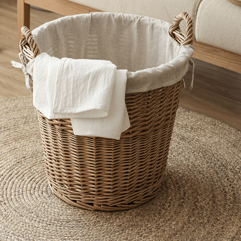 Wicker dirty clothes basket laundry basket dirty clothes storage basket household clothes basket put clothes box basket dirty clothes basket artifact