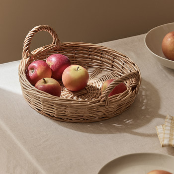 Pastoral style woven fruit basket picnic basket