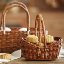 Willow knitted and portable containing basket handle basket Vegetable Fruit Bread Basket Wedding Delight Candy Flower Basket handwoven basket