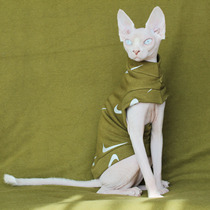 Custom anti-off green hot silver hairless cat clothes cotton knitted autumn and winter warm DAPAN Sphinx cat warm