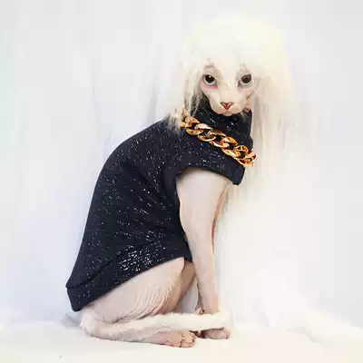 Custom hairless cat pet clothes plus velvet tide brand i spring, autumn and winter plus velvet to keep warm Sphinx special DAPAN