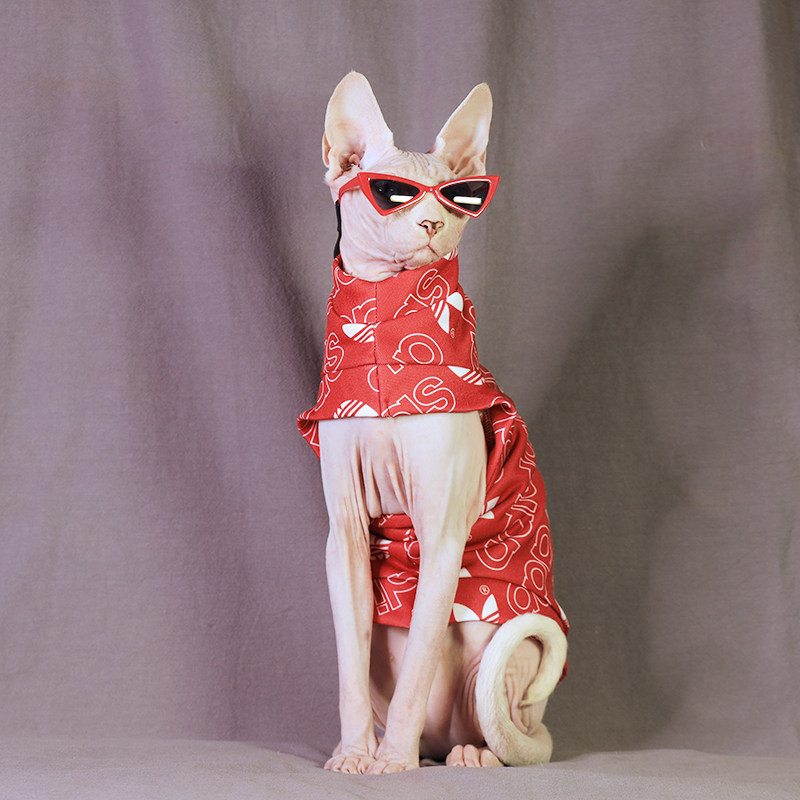 Sphinx hairless cat clothes custom spring and autumn brand surplus material DAPAN line cat clothes Pet cat clothes