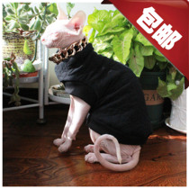 Custom hairless cat clothes Pet spring and autumn and winter quilted jacket(DAPAN) Black padded Sphinx thickened