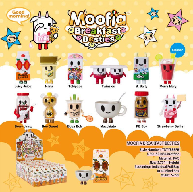 Серия TOKIDOKI Breakfast молочная семья поколение 2