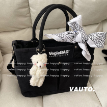 New Vegiebag Mom Bag Canvas Black Light Satchel Handbag Mother & Baby Bag Tide Fashion Tote
