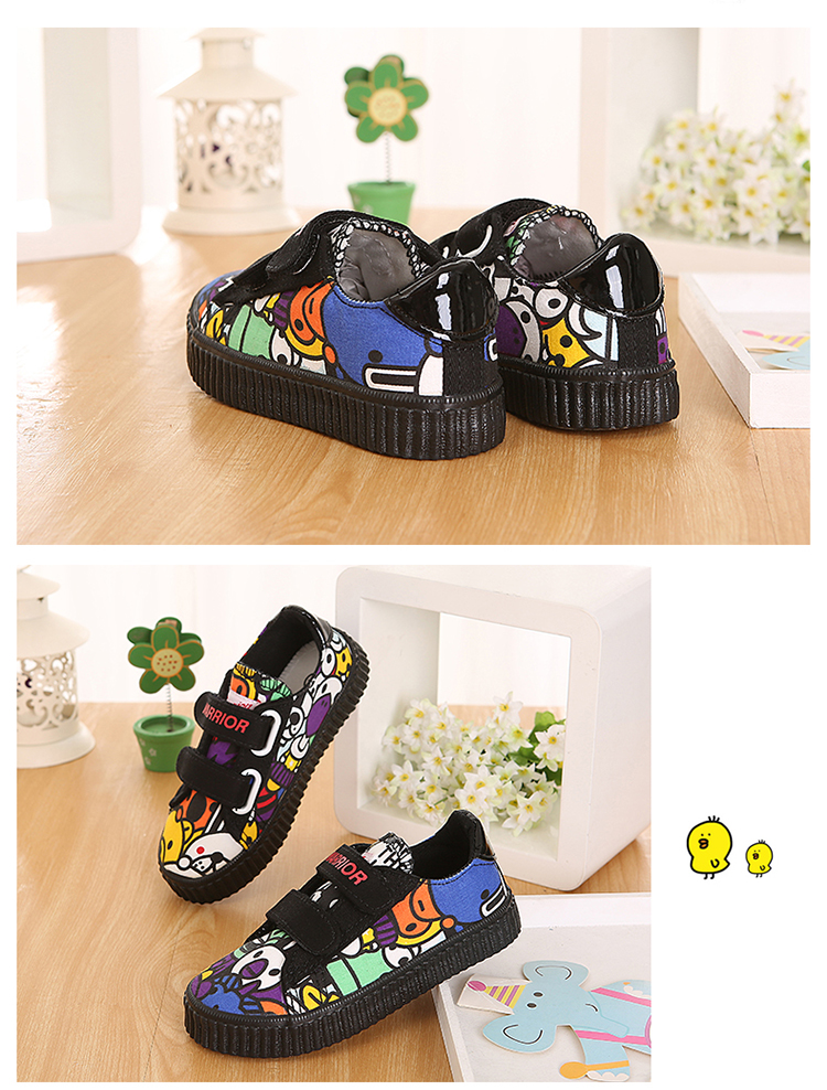 Chaussures de tennis enfants en toile WARRIOR totem pour printemps - semelle caoutchouc - Ref 987341 Image 24