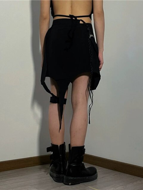 Domestic Spot Hyeinseo Skirt W/Strap Garter Shoulder Strap Skirt Short Skirt Hyein Seo