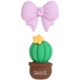 B.Duck, аксессуар с аксессуарами, милый мультяшный кремовый чехол для телефона с грибочками-гвоздиками, заколка для волос, DIY, кактус