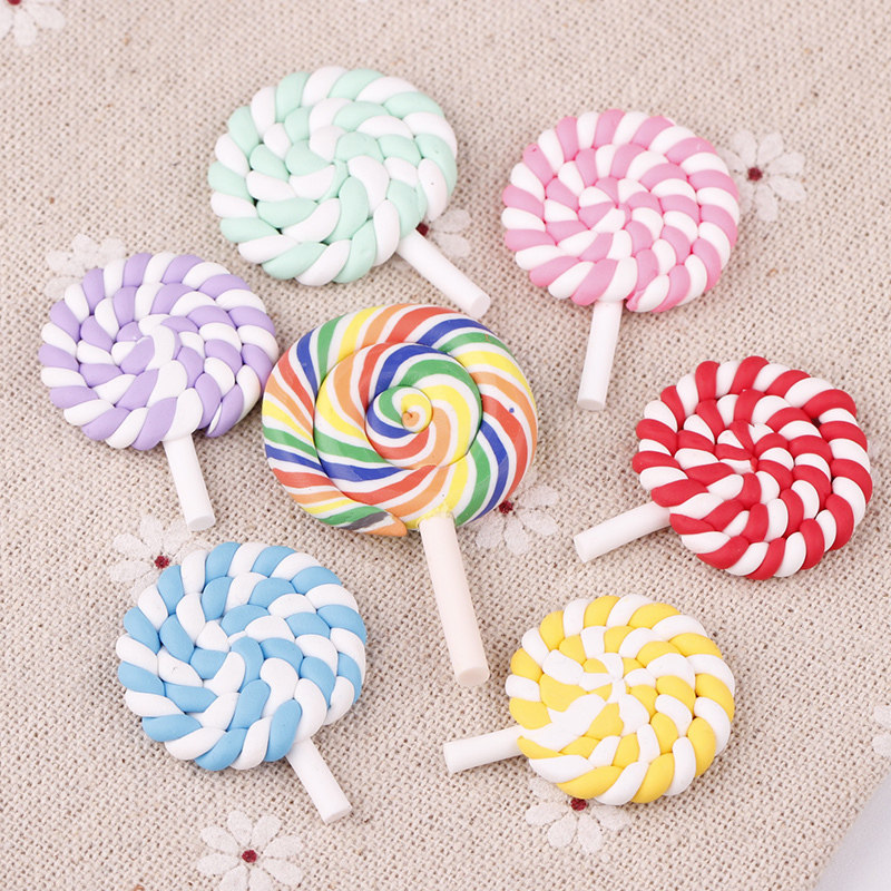 Emulation Cream Soft Pottery Rainbow Stick Candy Mobile Phone Protection Shell Diy Material Hair Accessories Hairpin Accessories Handstick