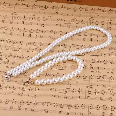 Pearl pendant necklace Pendant accessories necklace Car pearl necklace Handmade DIY diamond material accessories Mobile phone lanyard hanging