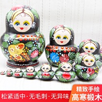 Russian set of dolls toys Chinese style 10-layer basswood cute childrens educational specialty tremble gift