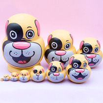 Russian features 10-layer set of baby cartoon educational toys creative holiday gift basswood hand-painted handicraft