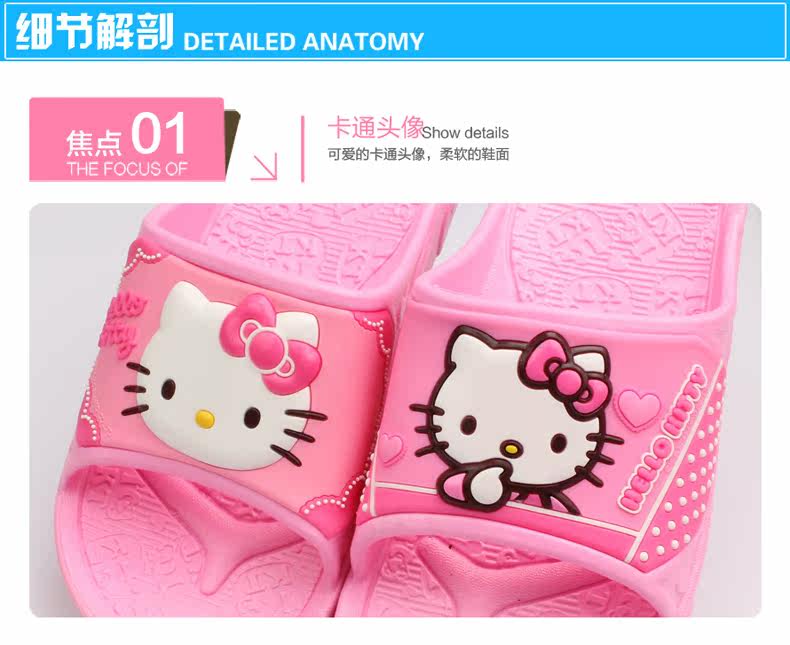 Chaussons enfants en autre HELLO KITTY pour été - semelle autre - Ref 986779 Image 10