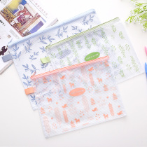 Promotional Daili Youku 96182 Grid Zipper Bag A4 Grid Bag Cartoon File Bag Zipper