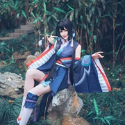 Quần áo Cosply nữ âm dương cosplay khói khói Quần áo COS không đánh thức bộ tóc giả trò chơi anime đầy đủ - Cosplay