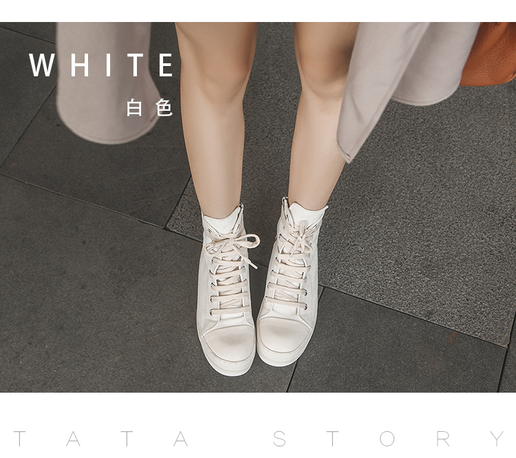 Cao-top sneakers nữ mùa thu ro Hàn Quốc phiên bản ulzzang đáy phẳng Harajuku hoang dã trắng dày dưới hip-hop nữ giày thủy triều