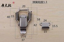 Thickened 304 Stainless Steel Double Spring Buckle Wooden Case Heavy Lock Box Buckle Industrial Clasp Bag Buckle
