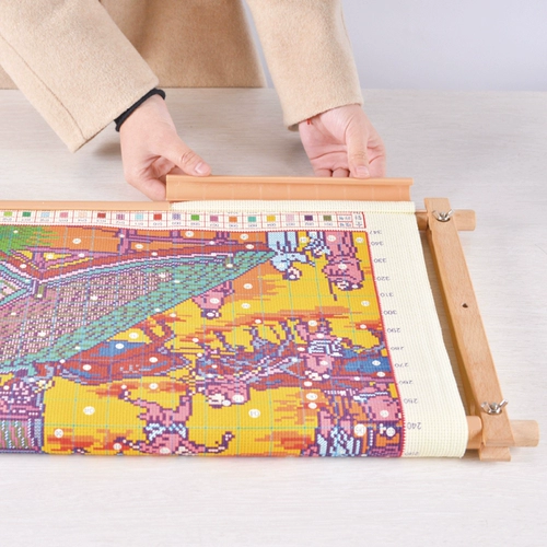 Cross Stitch 2023 Новая рама вышивки среднего размера инструмент с твердой деревянной вышивкой