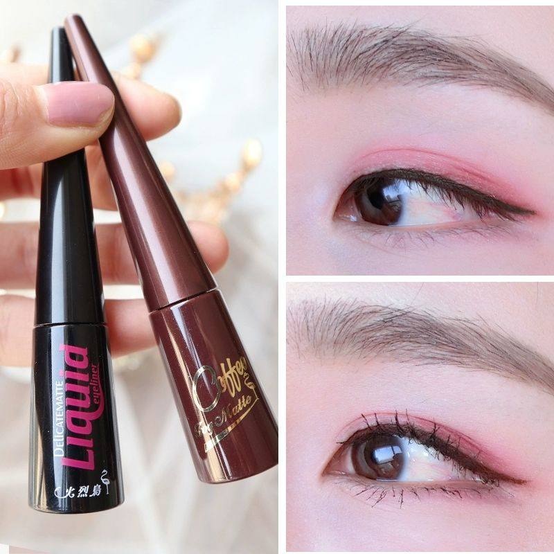 Flaminolar Eyelink Pen Female Dizzy Waterproof New Hands Beginners Brown Slim EXTREMELY PERSISTENT EYELDERLINE LIQUID