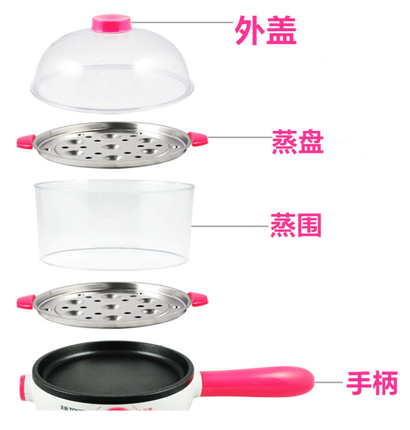 Phụ kiện nồi hơi trứng Temony / Horizon DZG-W414F Nắp đậy bằng nhựa - Nồi trứng nồi lẩu mini happy call
